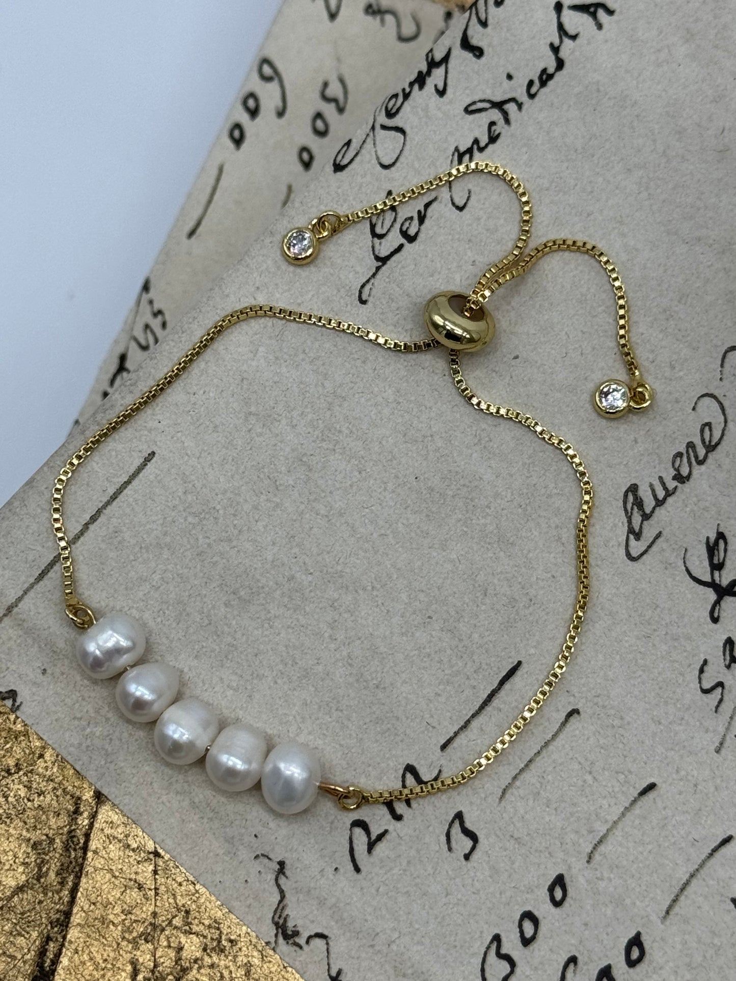 Pulsera Perlas Ajustable