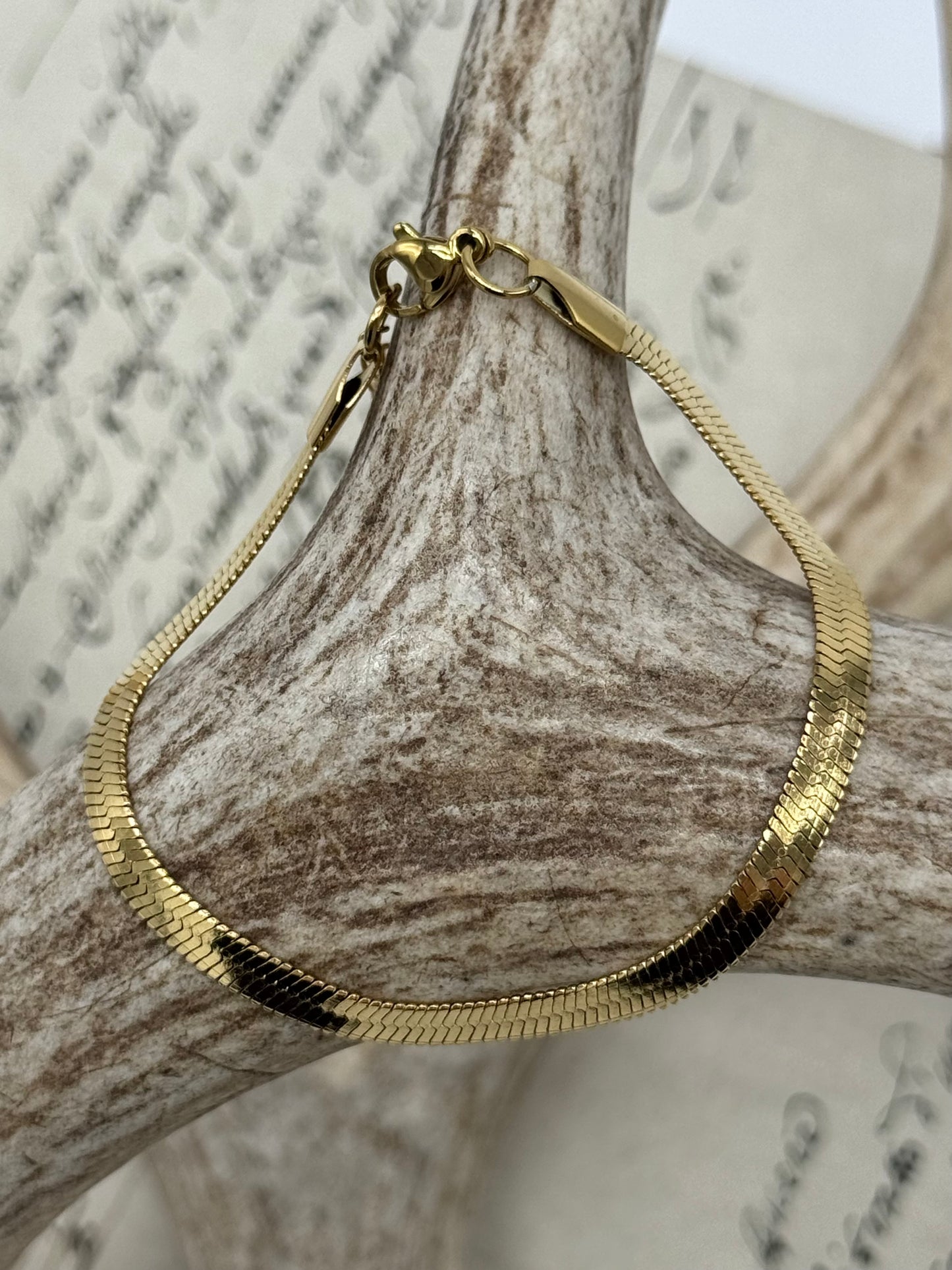 Pulsera Snake 3 y 4mm Acero DORADO (4mm)