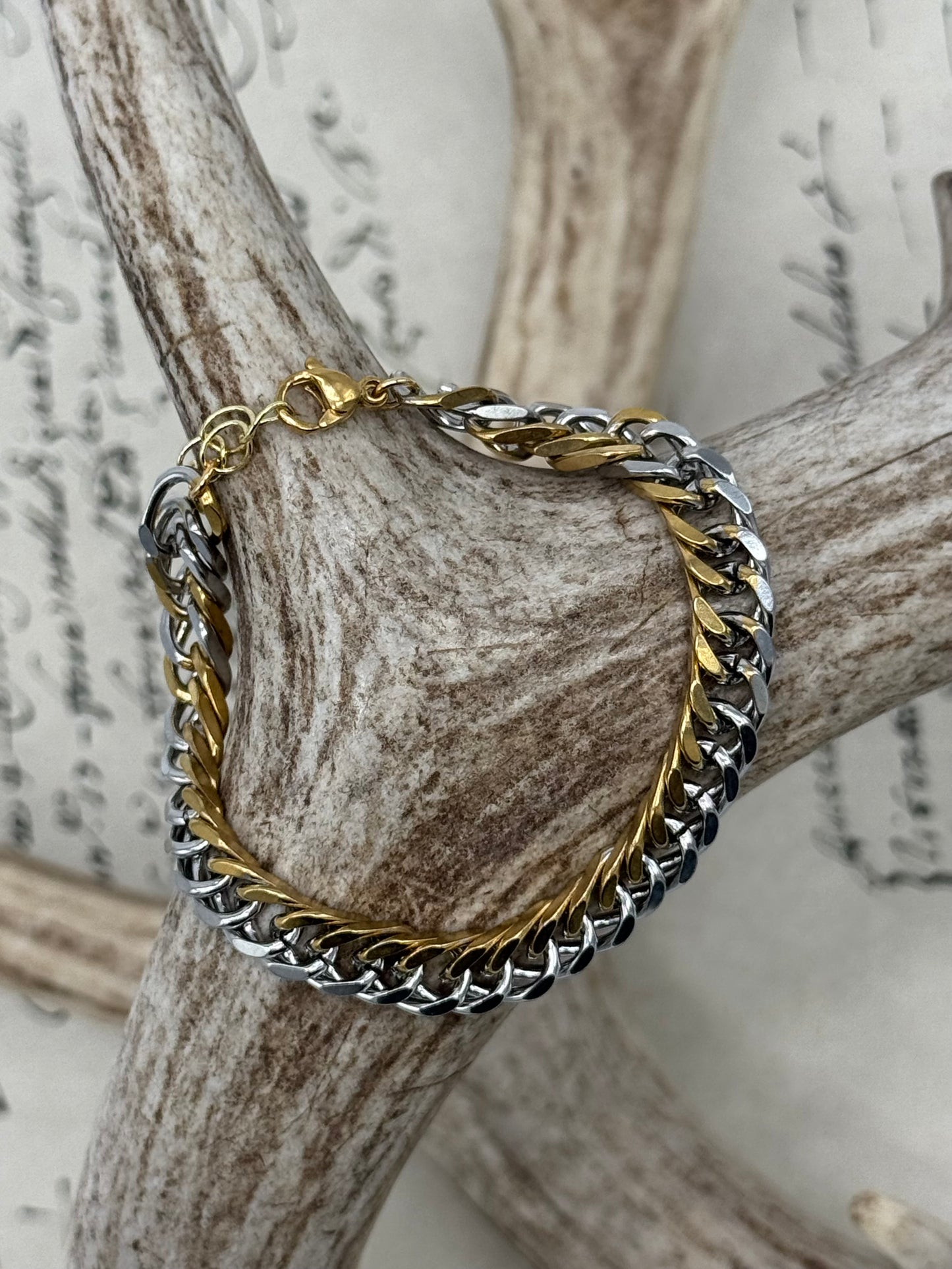 Pulsera Chunky #3 Acero BICOLOR