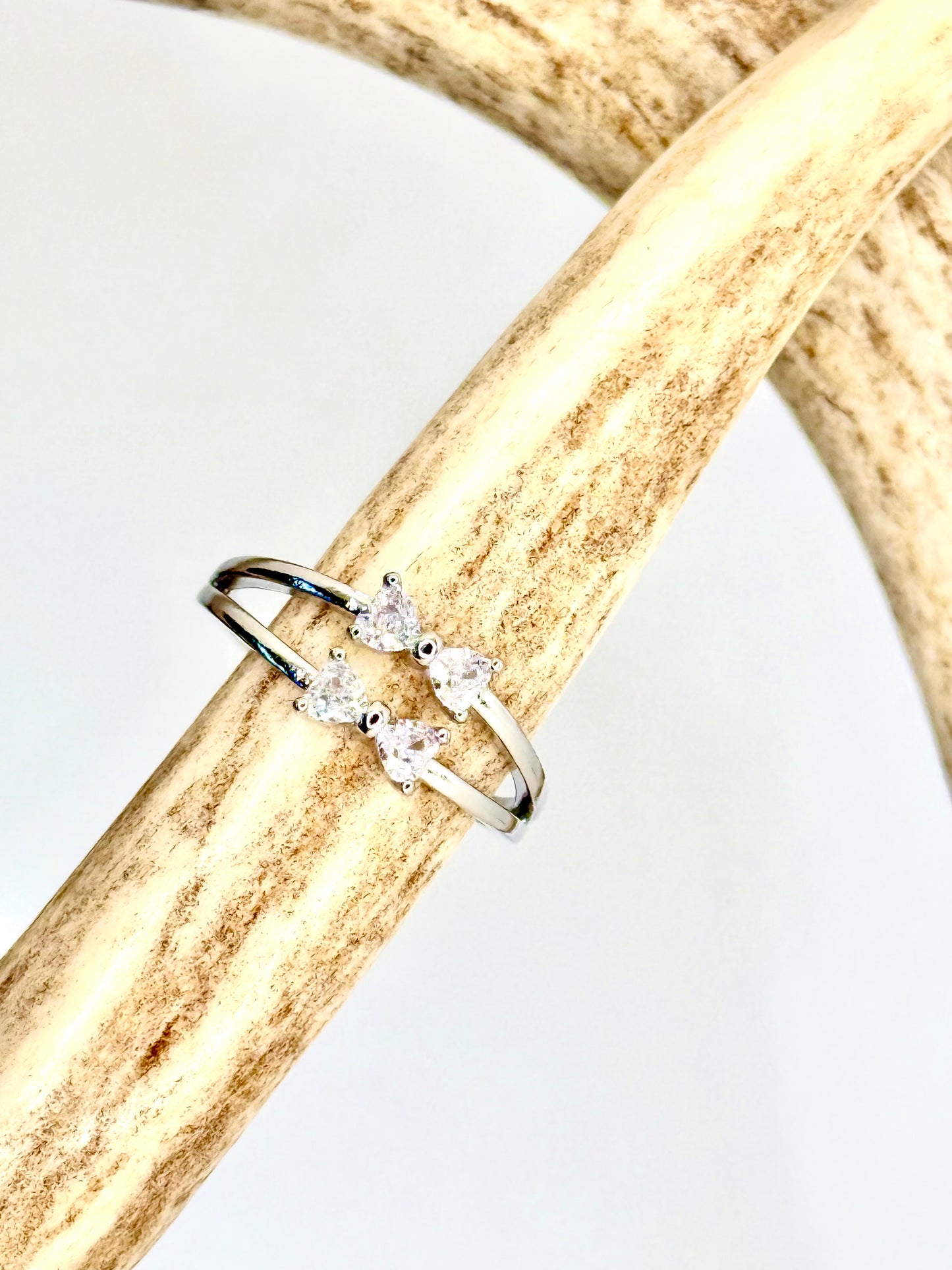 Anillo Moñitos Plateado