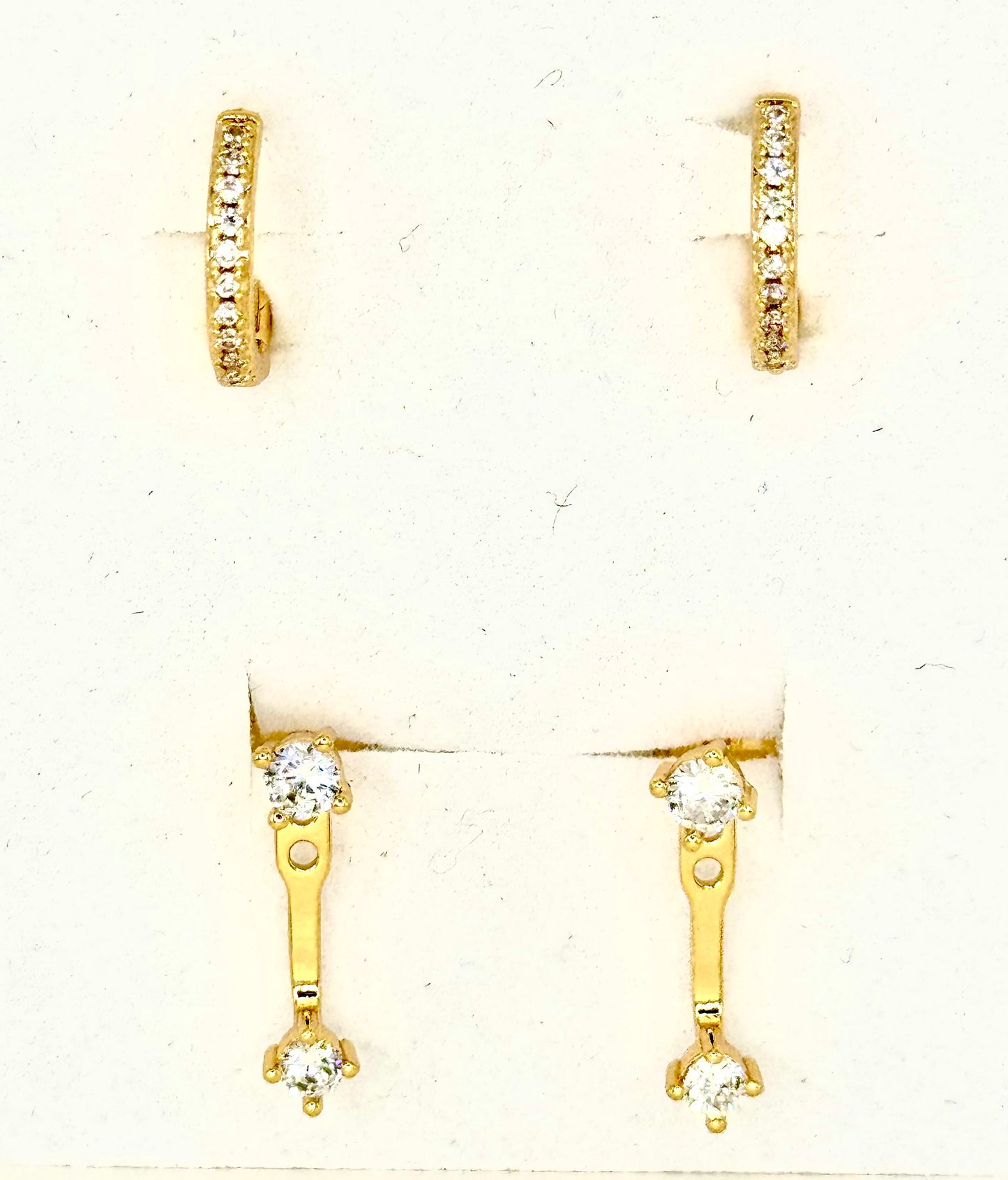 Set of Two Golden Pairs of Stainless Steel