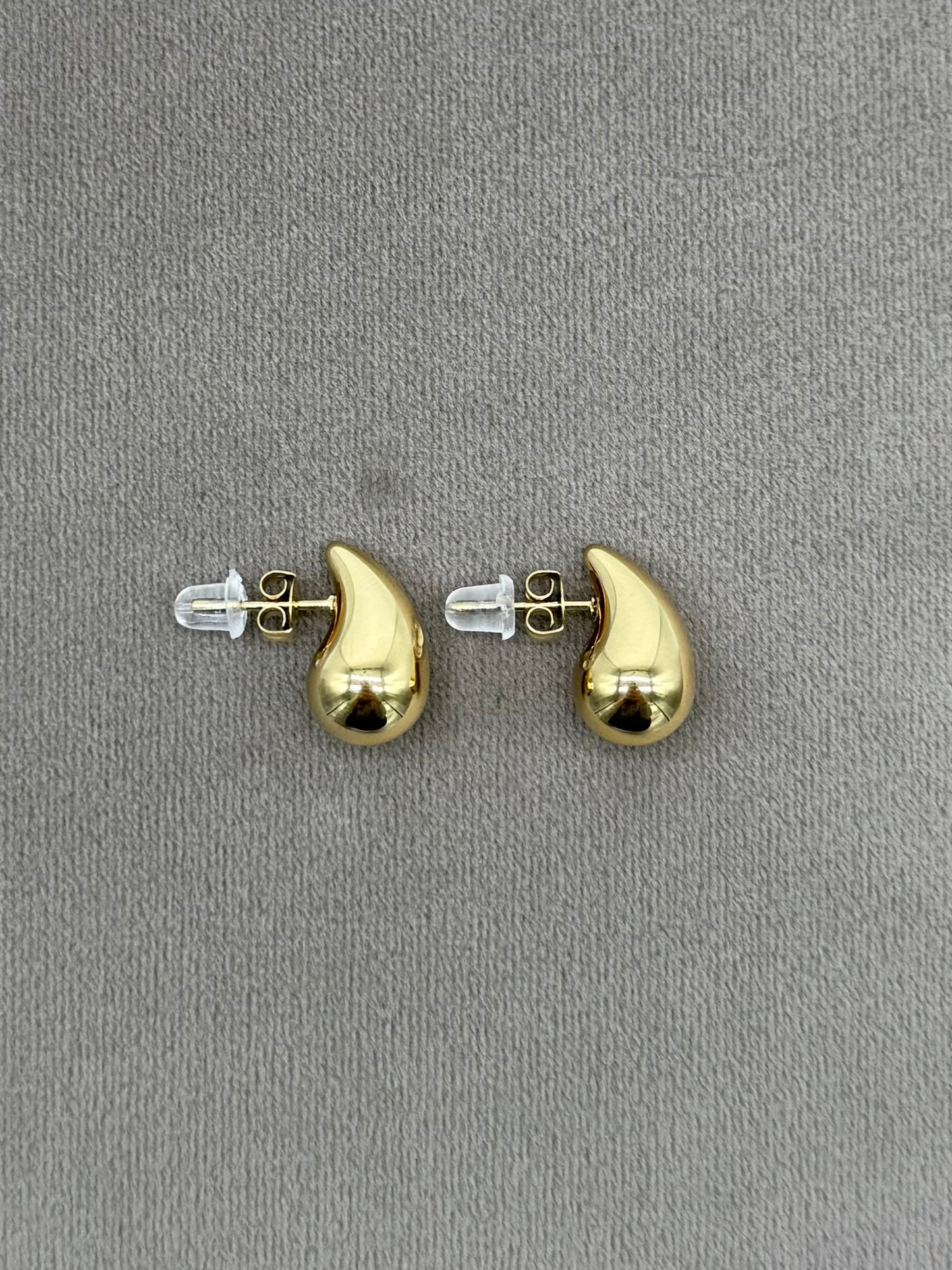 Mini Droplet Earring Gold Steel