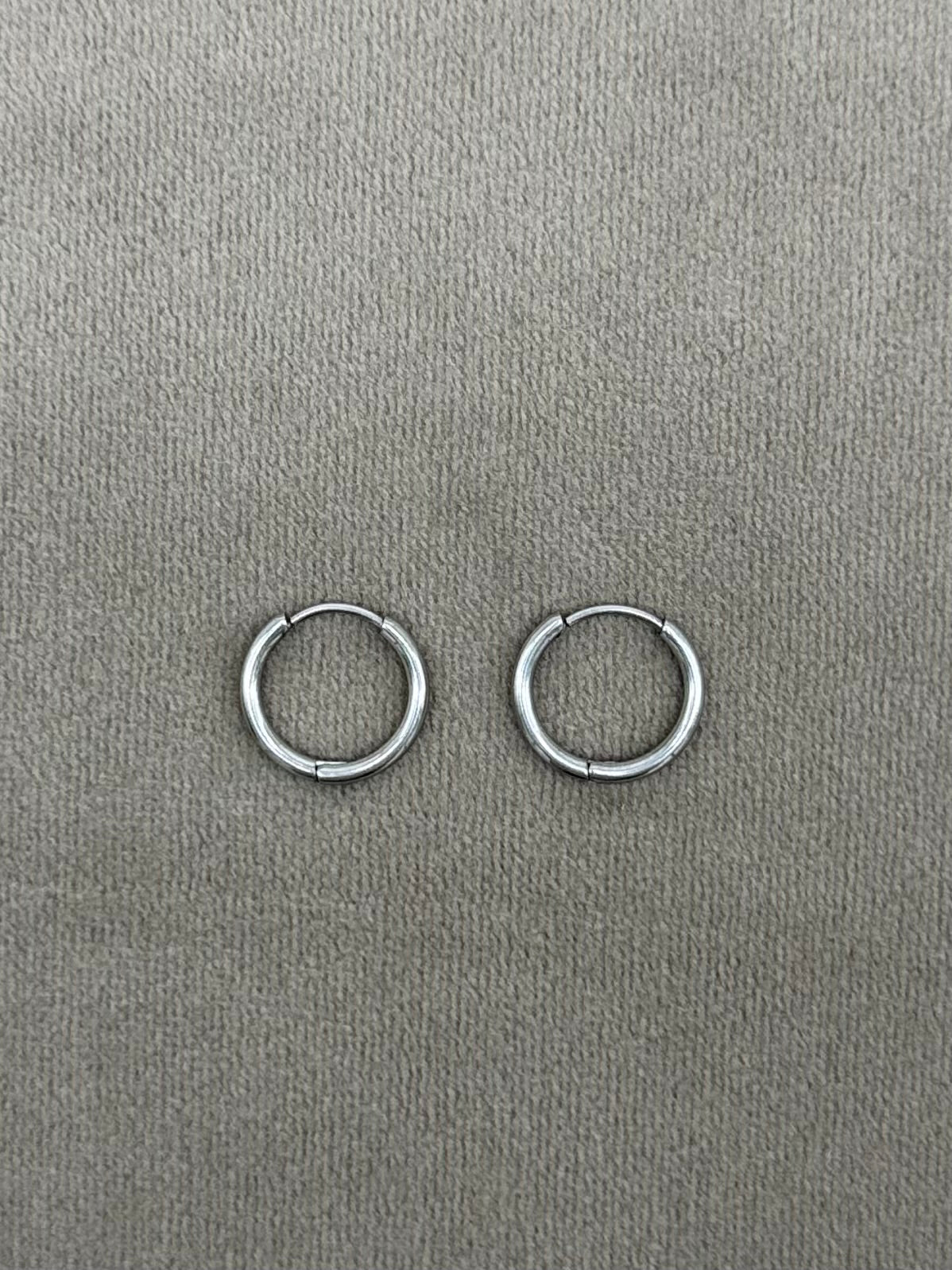 Small Silver Stainless Steel Hoop Earrings