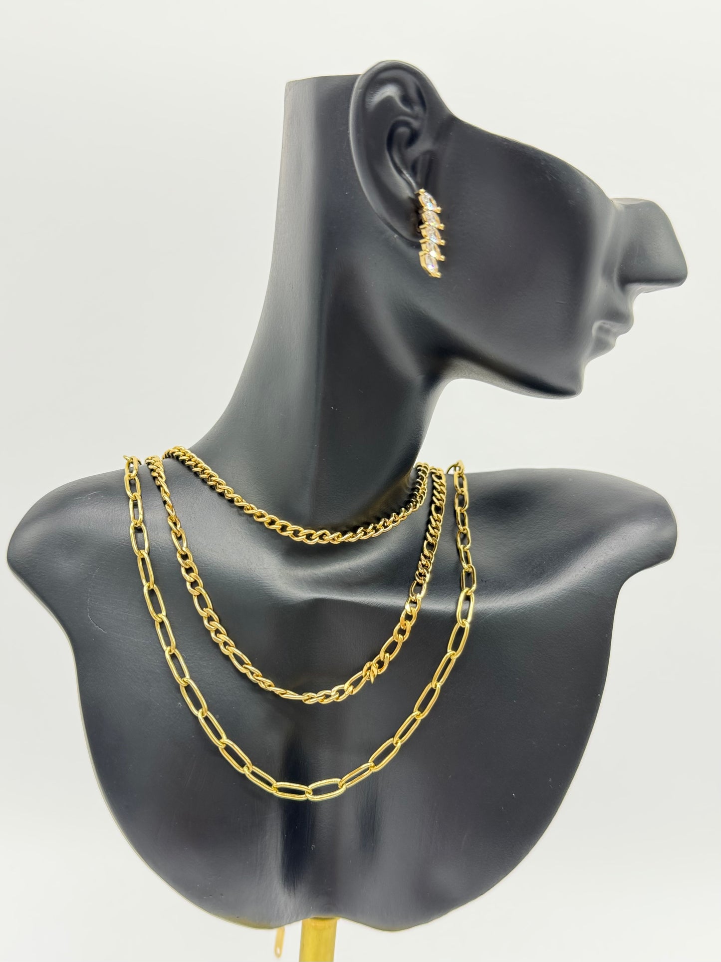 Layer Necklace Gold Stainless Steel