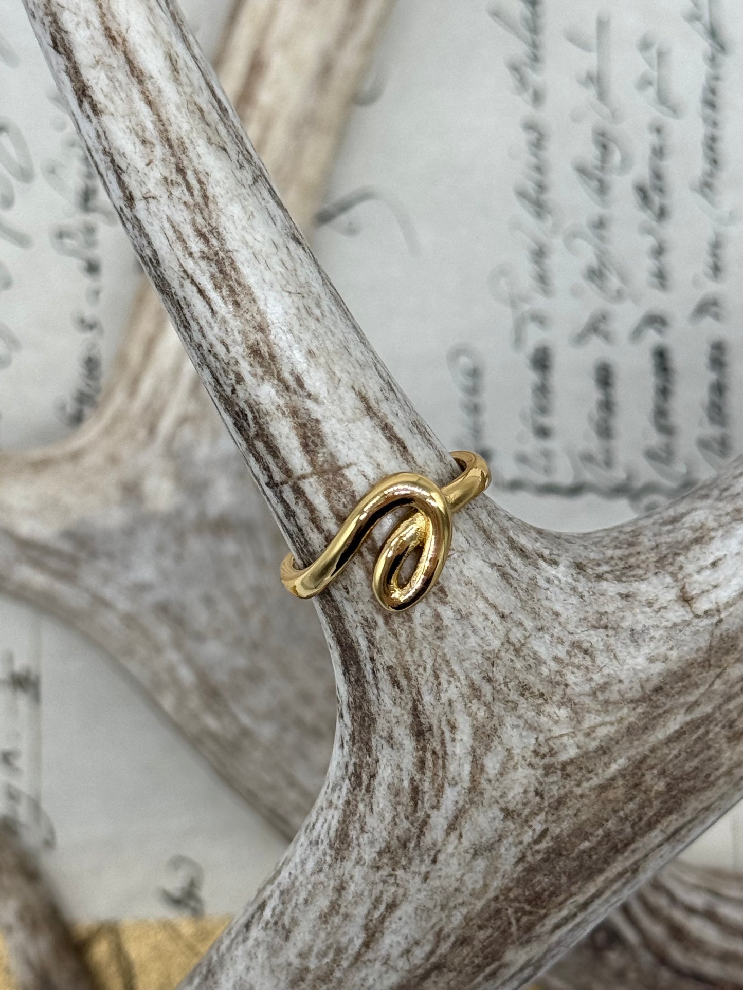 Continuous Smooth Ring Gold Steel