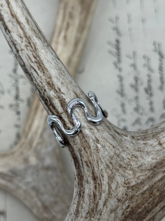 Anillo Waves Acero PLATEADO
