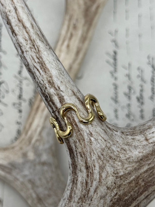 Anillo Waves Acero DORADO