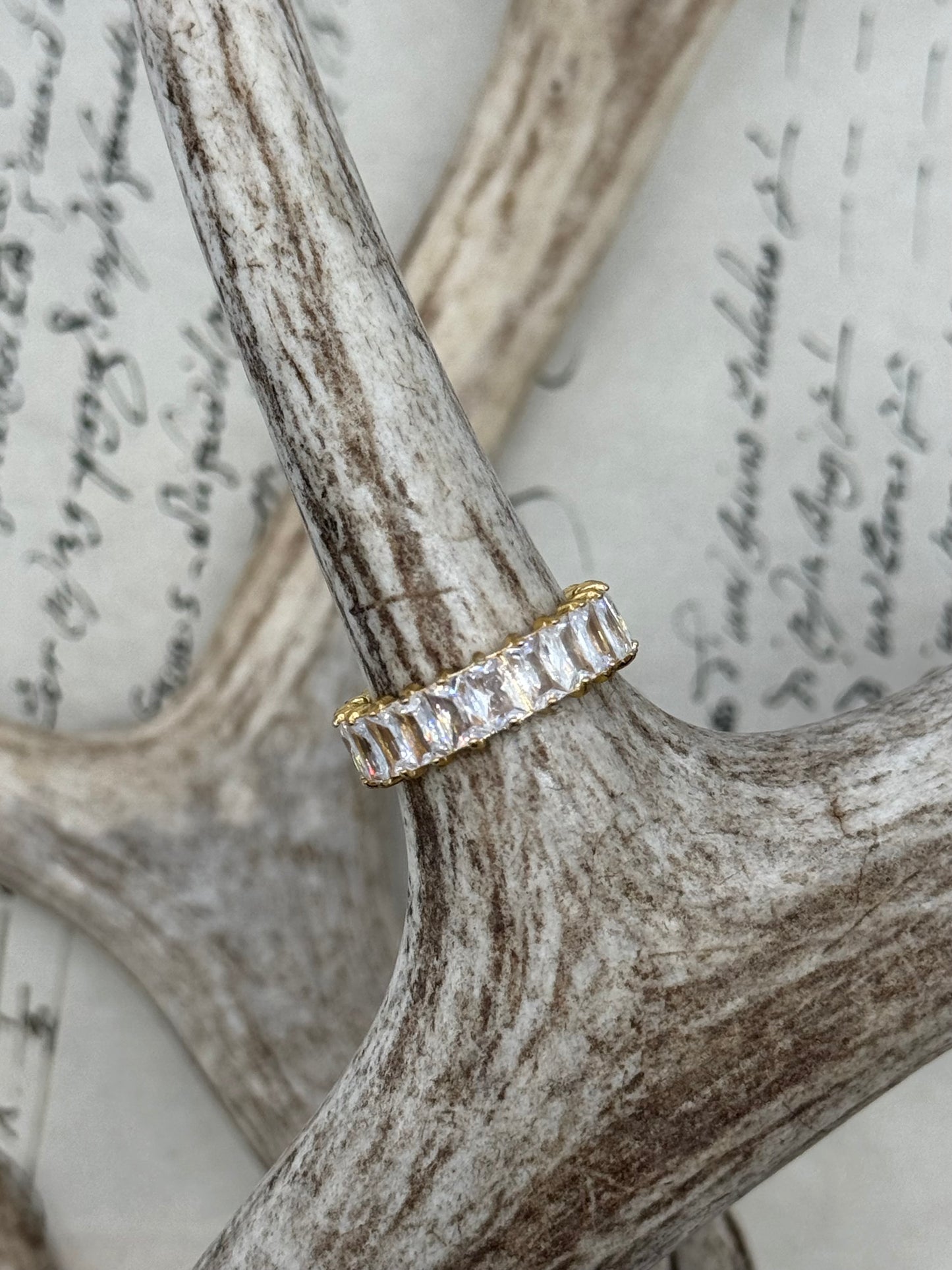 Anillo Zirconia Blanca Talla 8 Acero Inox