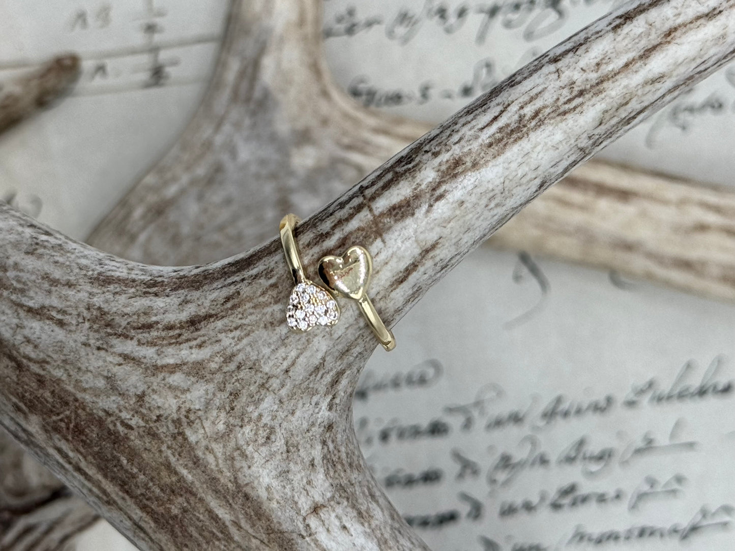 Gold Plated Golden Hearts Ring