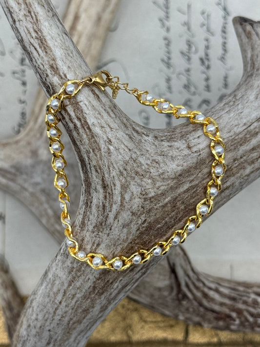 Pulsera Eslabon Perla #2