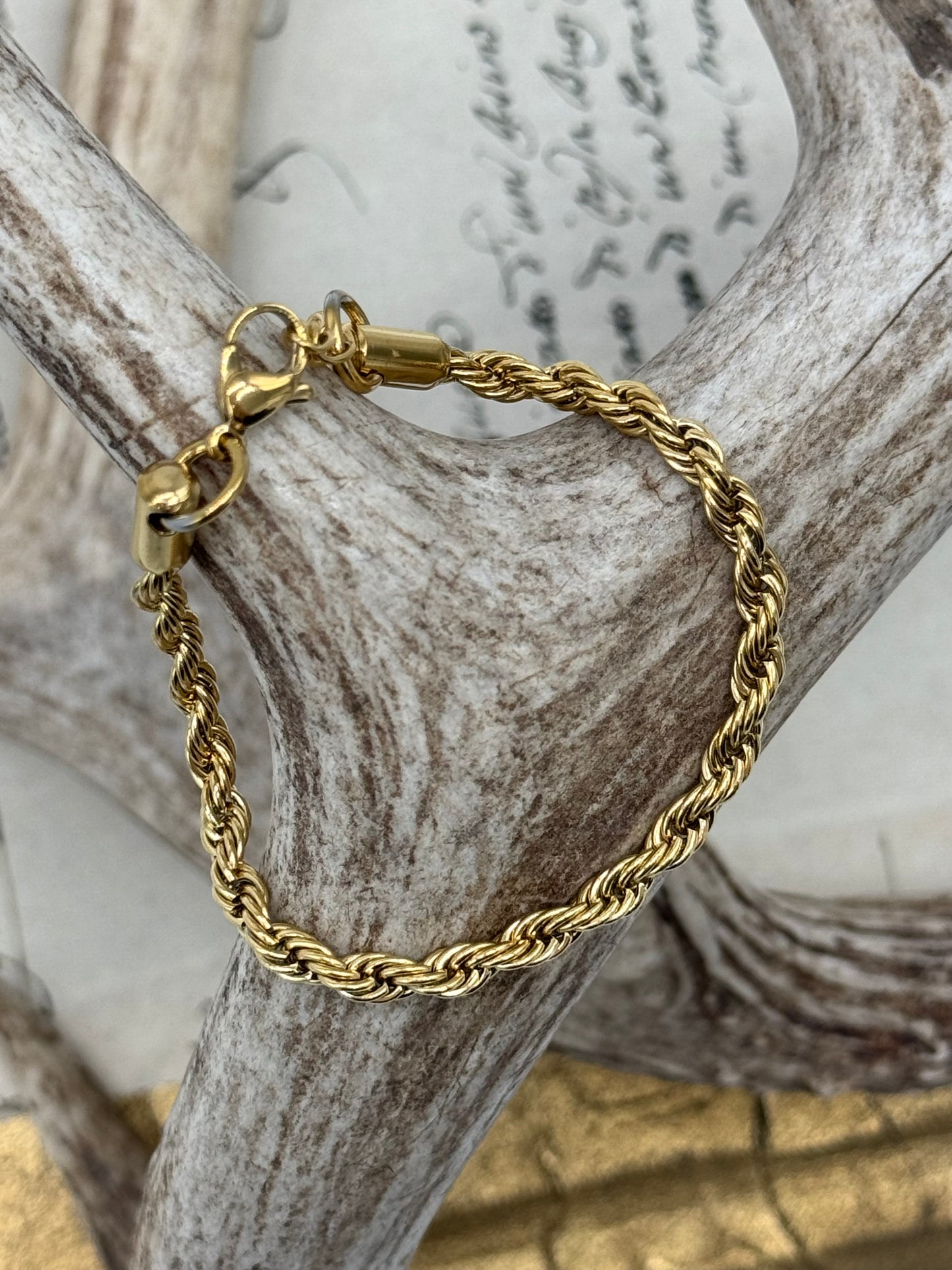 Torsal Bracelet 3 and 4mm GOLD Steel (3mm)