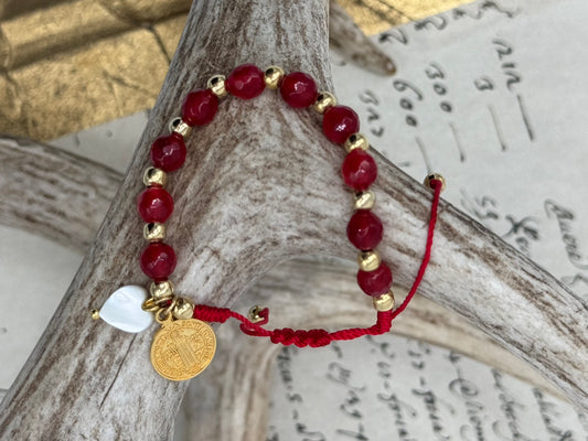 Pulsera Tejida #61 ROJO