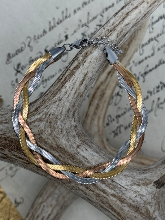 3 Gold Stainless Steel Bracelet