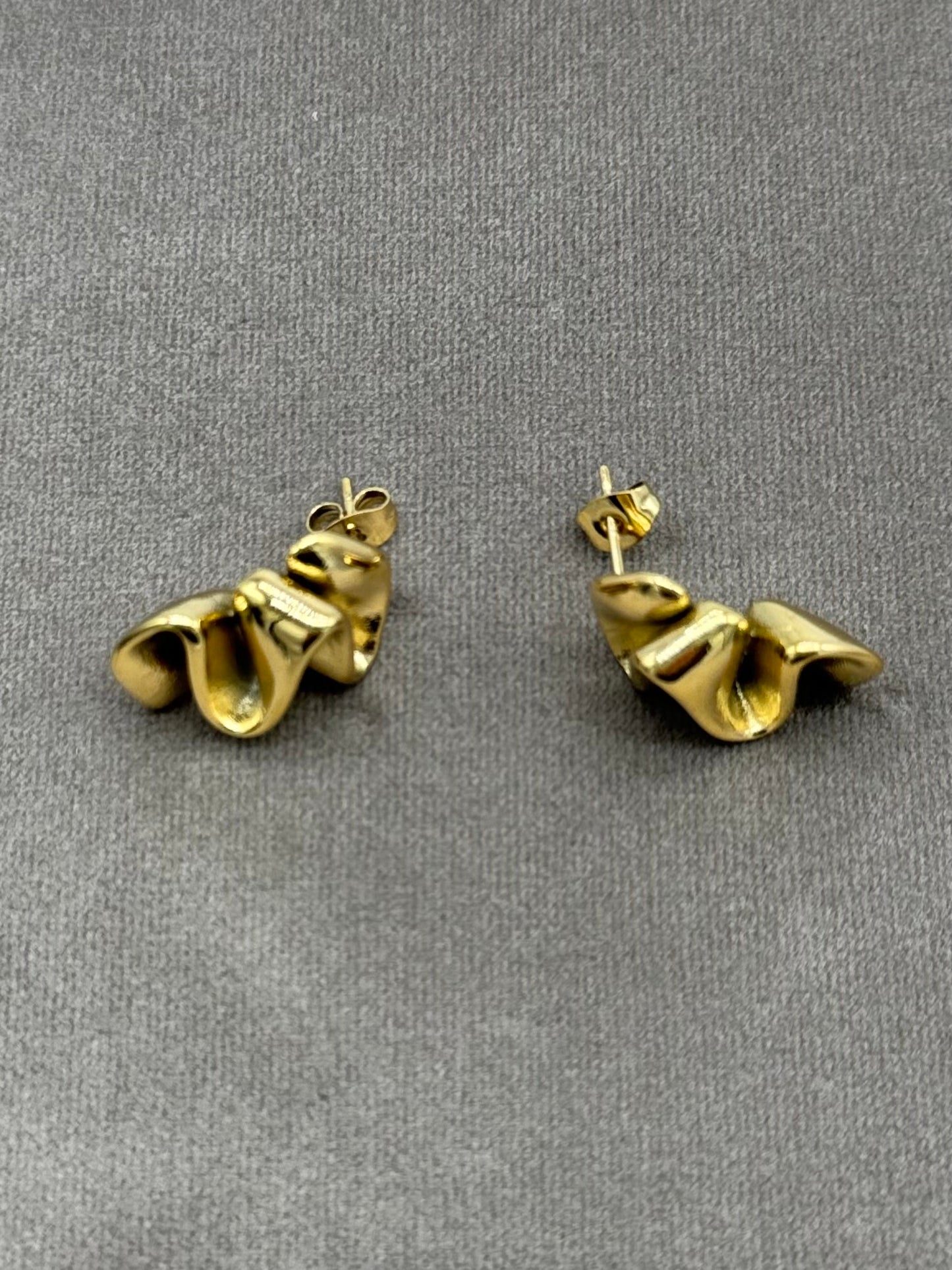 Arete Ondas Acero Dorado