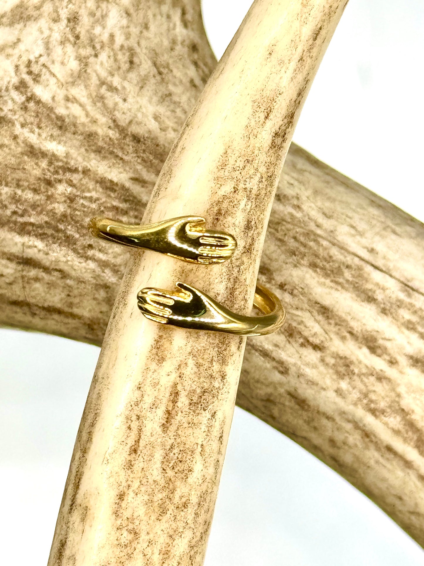 Adjustable Hug Ring Gold Stainless Steel