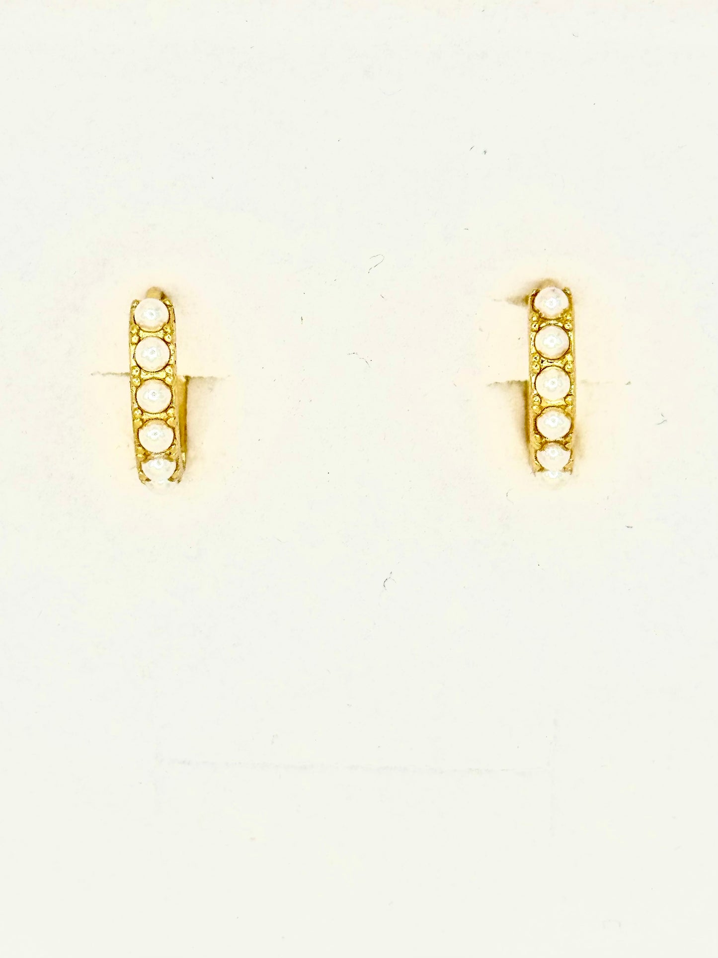 Aretes Perlitas Chapa de Oro 18K