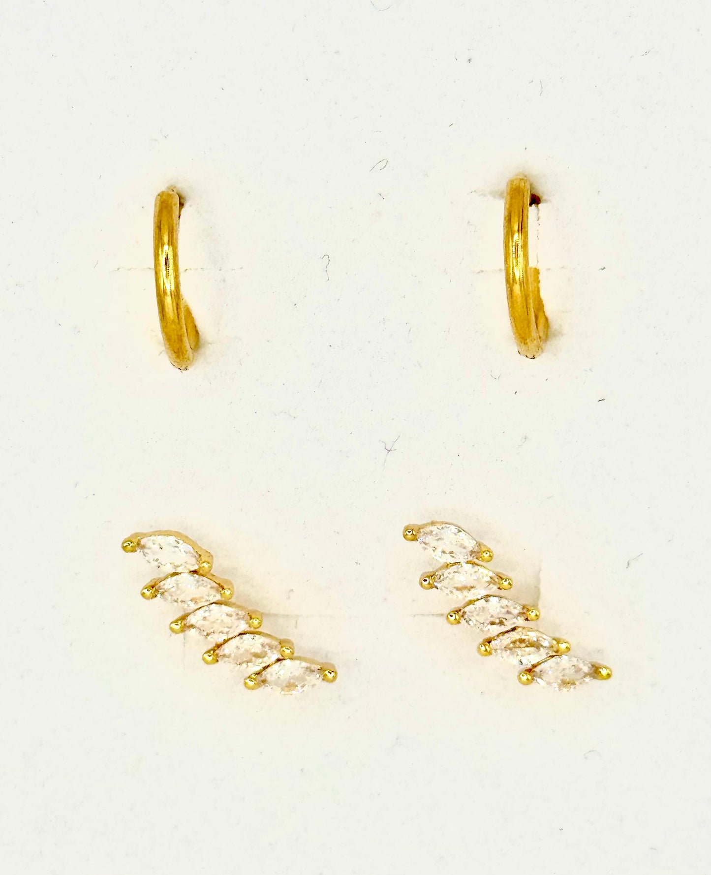 Set of Two Golden Pairs of Stainless Steel