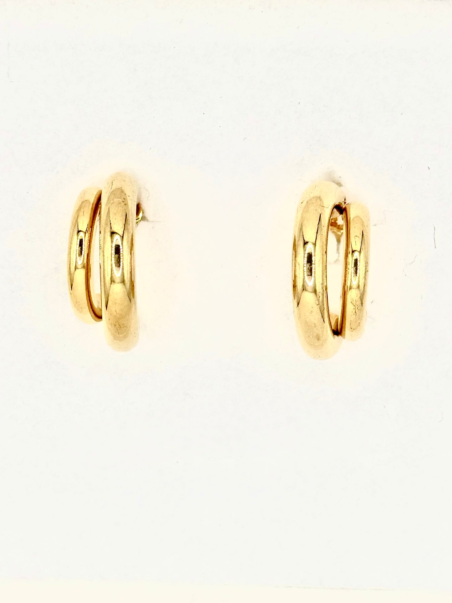 Double Gold Steel Earring