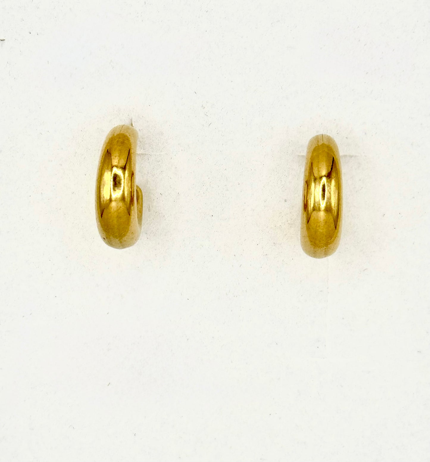 Luna Bombacha Earring 15mm Gold Steel