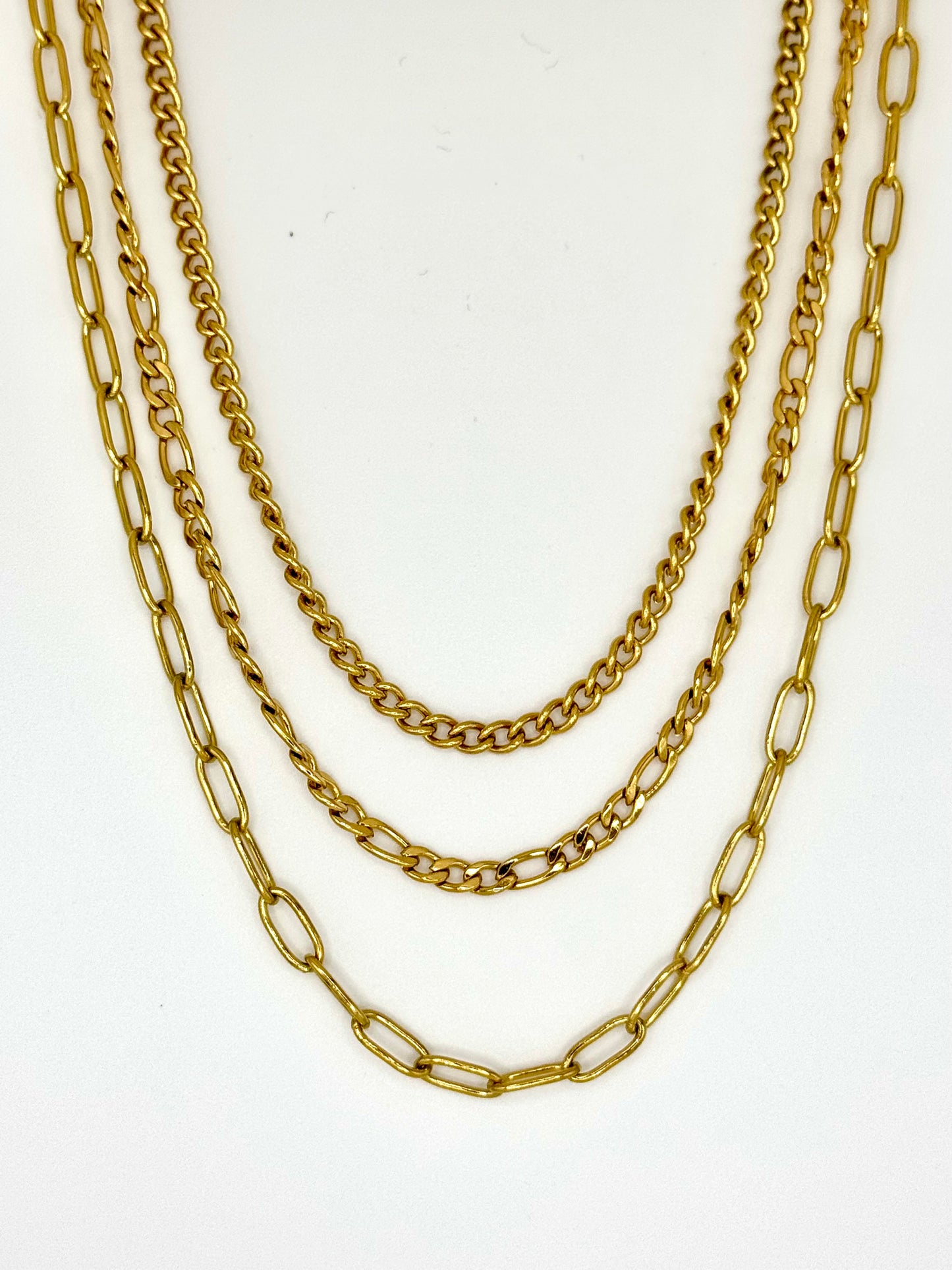 Layer Necklace Gold Stainless Steel